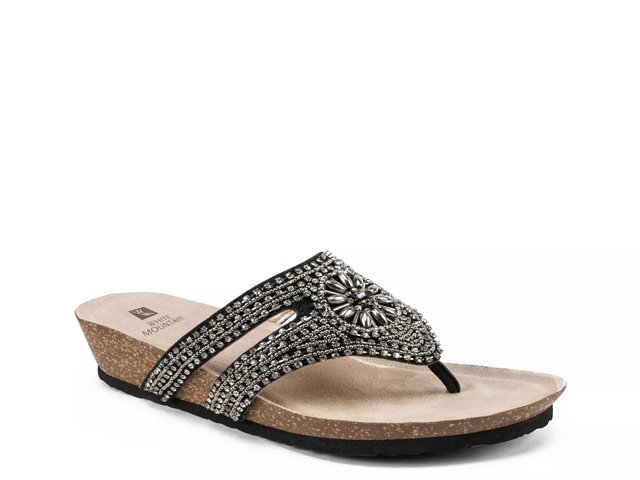 White Mountain Busy Wedge Sandal Free Shipping DSW