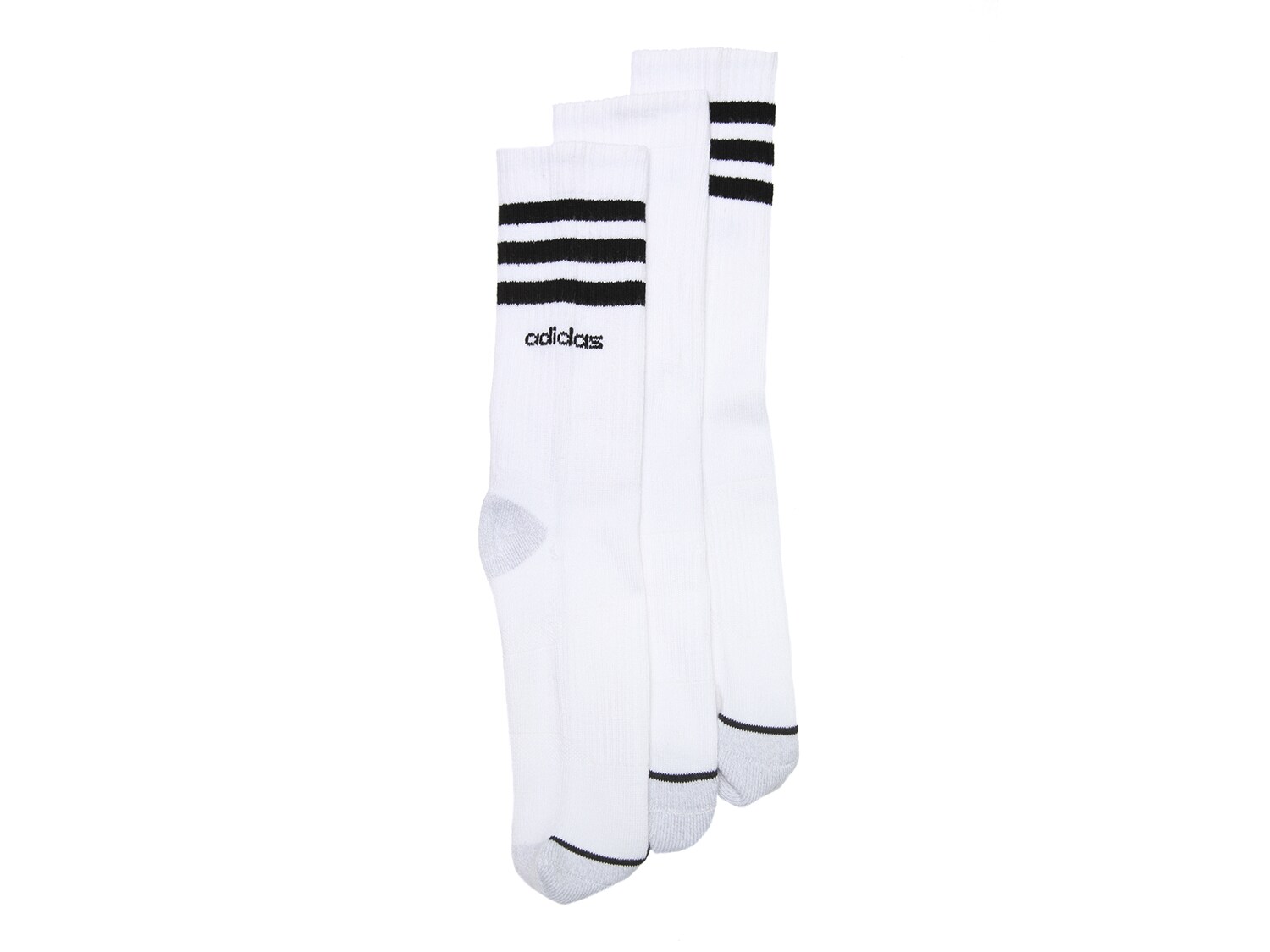 adidas Stripe Men's Crew Socks - 3 Pack - Free Shipping | DSW