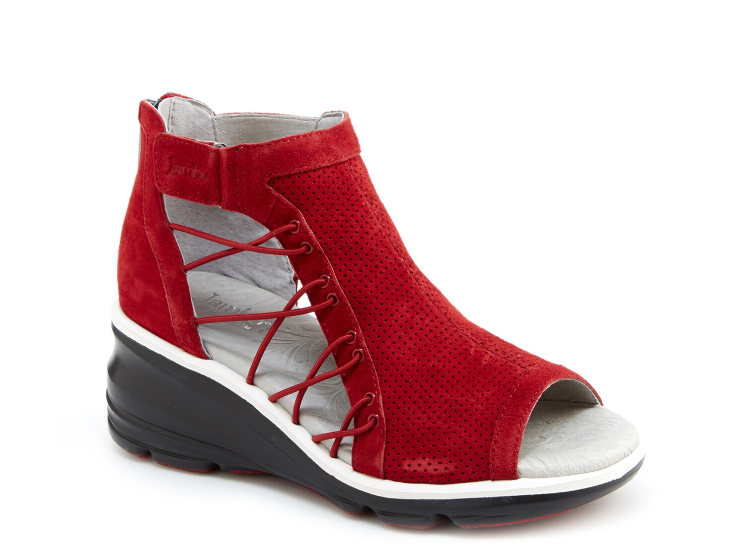 dsw red wedge shoes