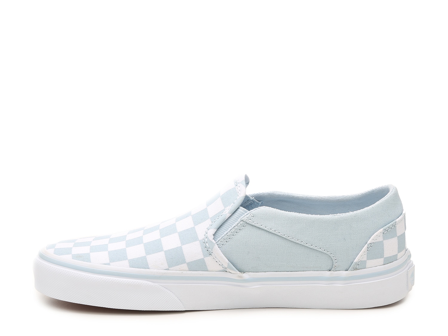 light grey checkered slip on vans