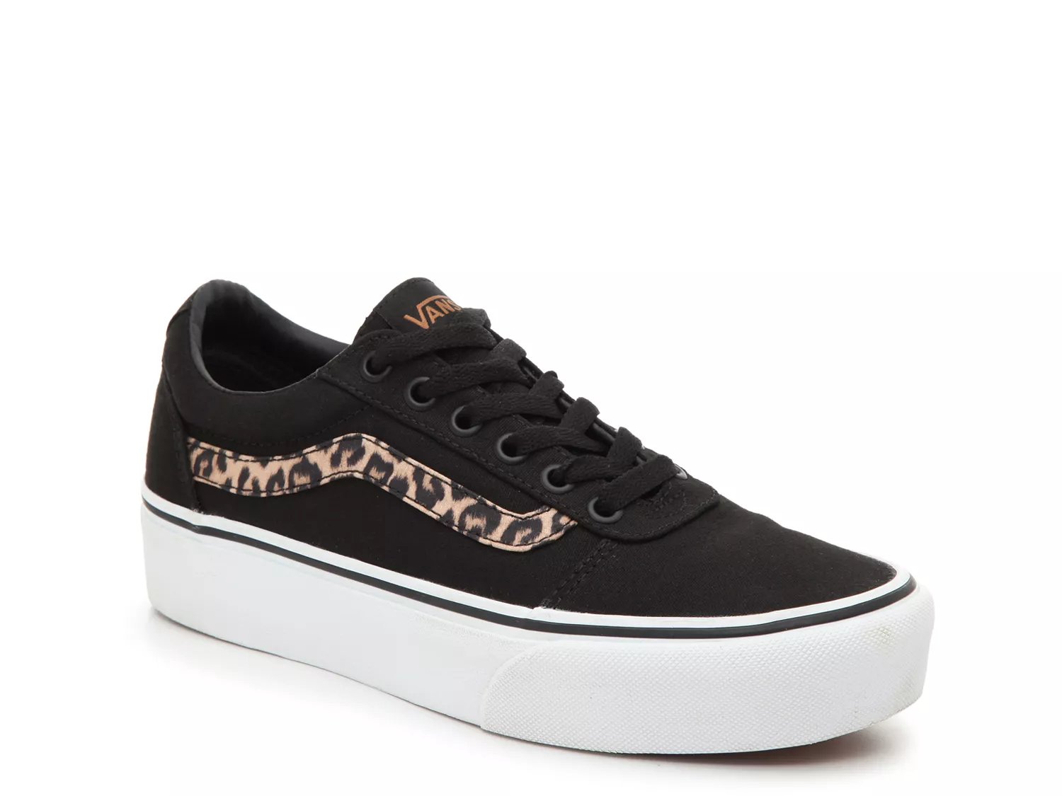 vans ward platform sneaker leopard