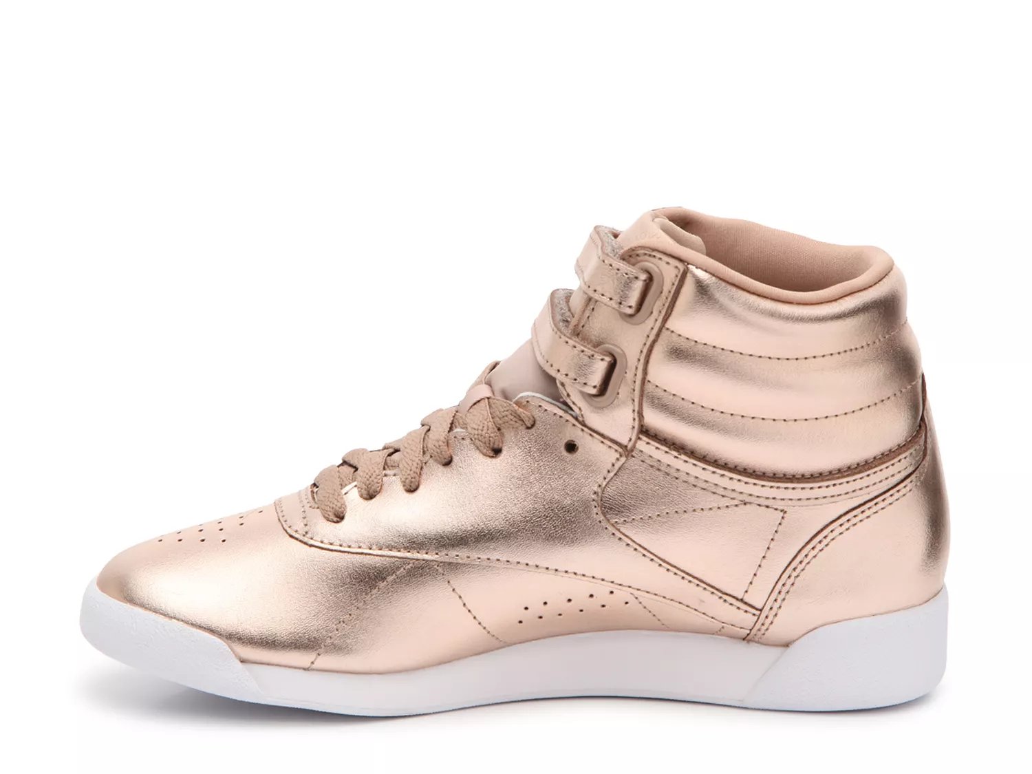 gold reebok high tops