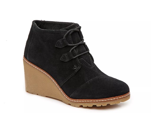 toms desert wedge high bootie