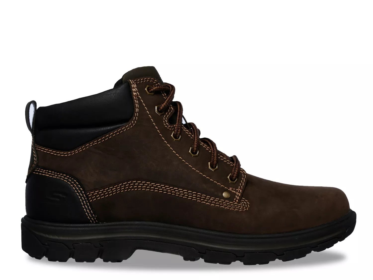 skechers men's relaxed fit segment garnet boot