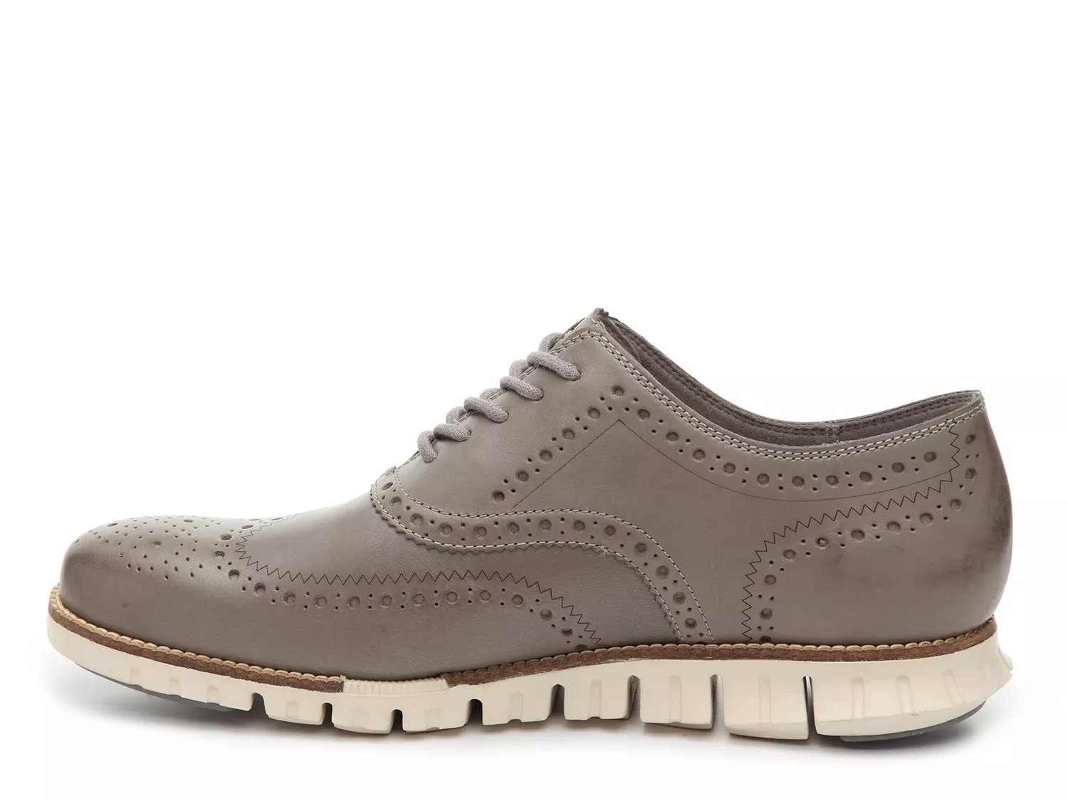 cole haan zerogrand tan wingtip oxford nubuck lace up