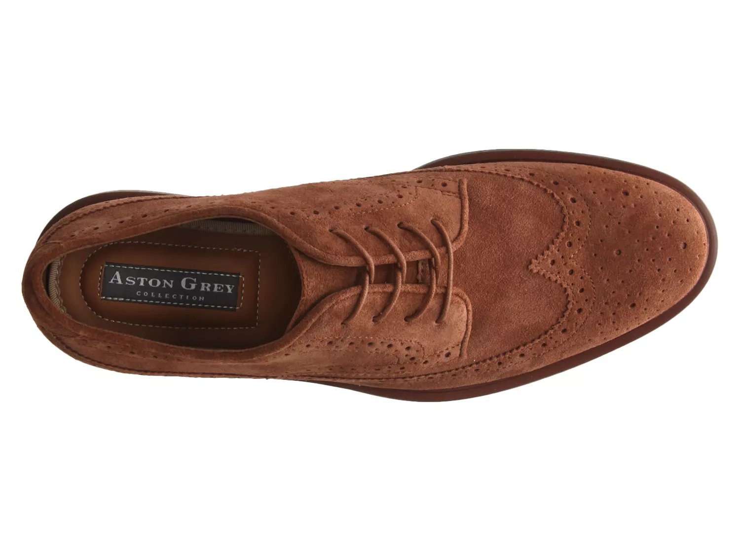 aston grey wingtip shoes