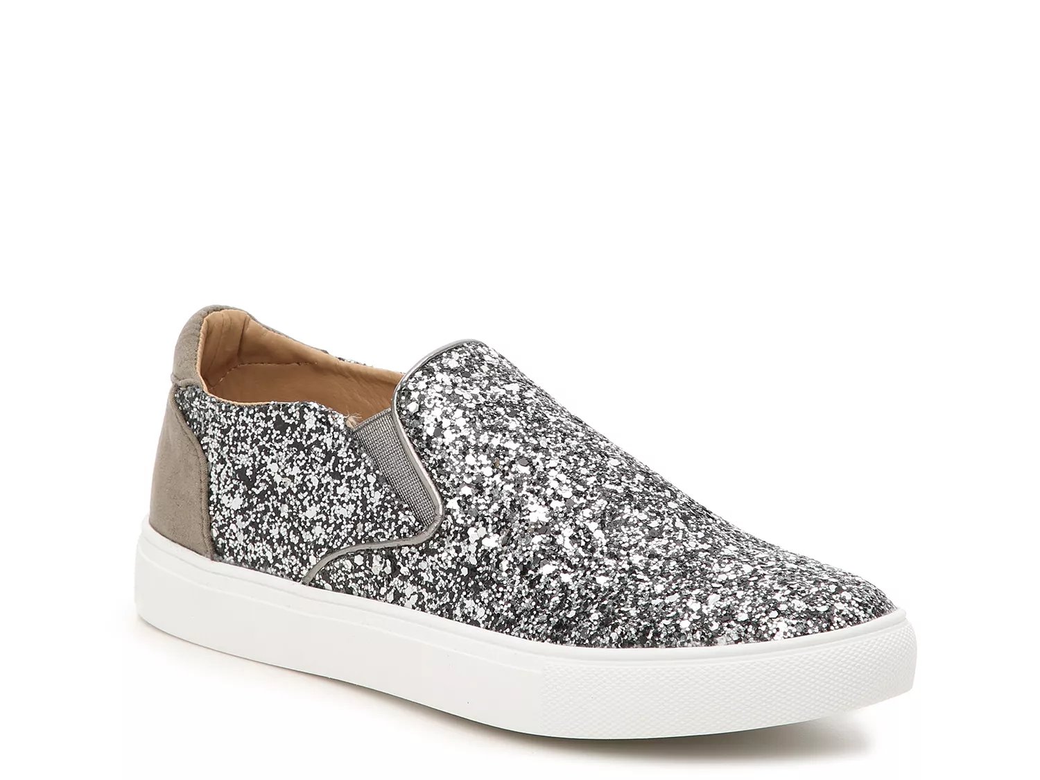 steve madden glitter slip ons