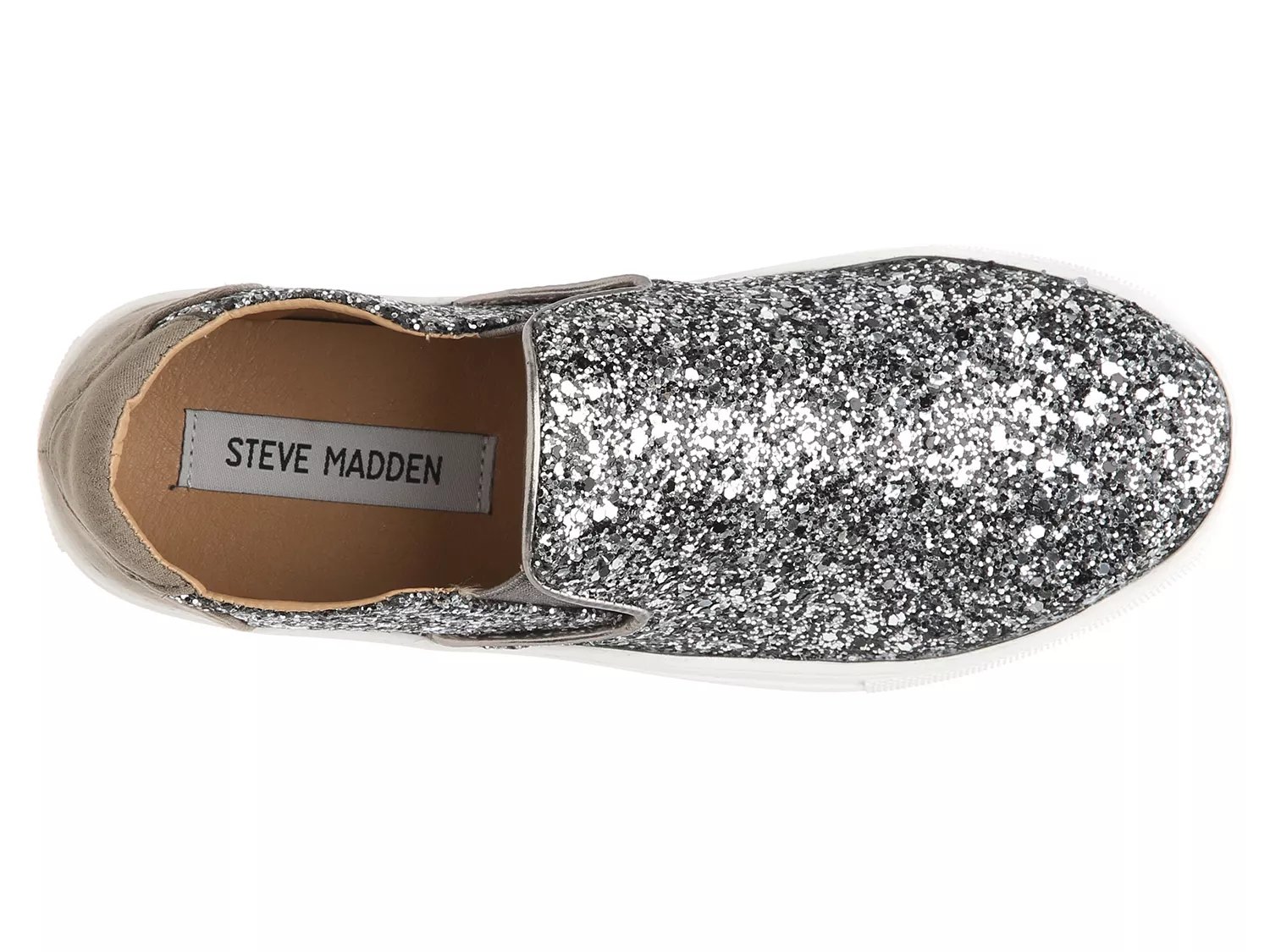 steve madden glitter slip ons