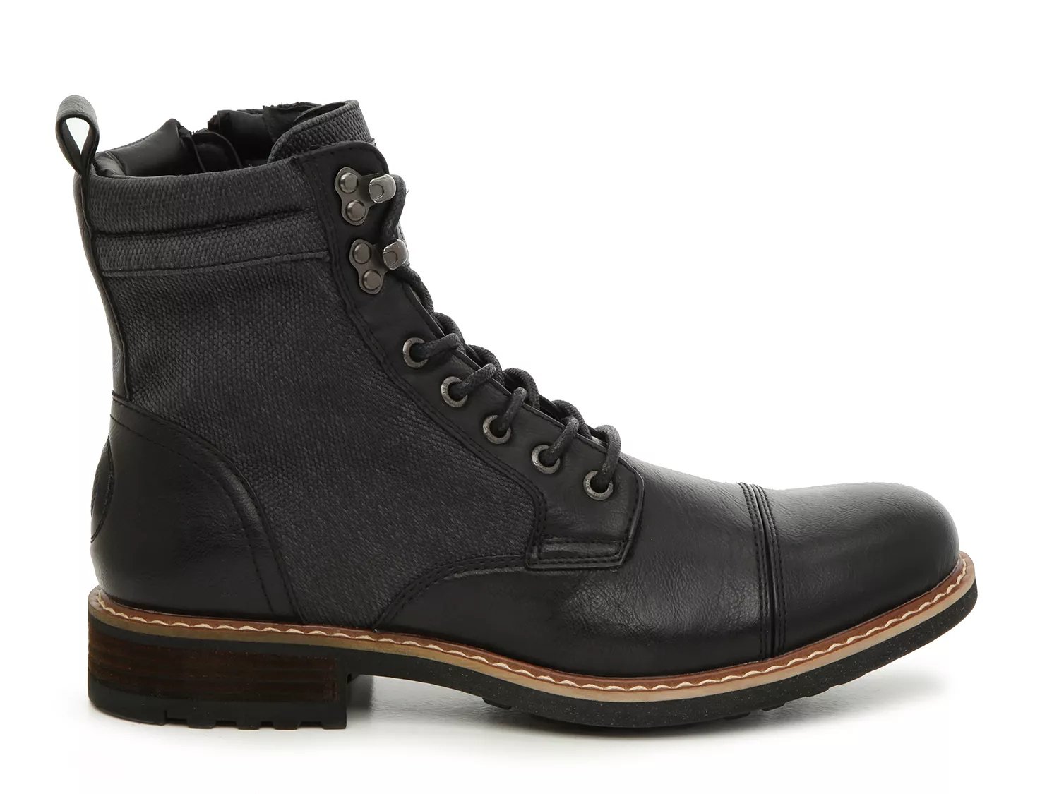 garret leather lug sole combat booties