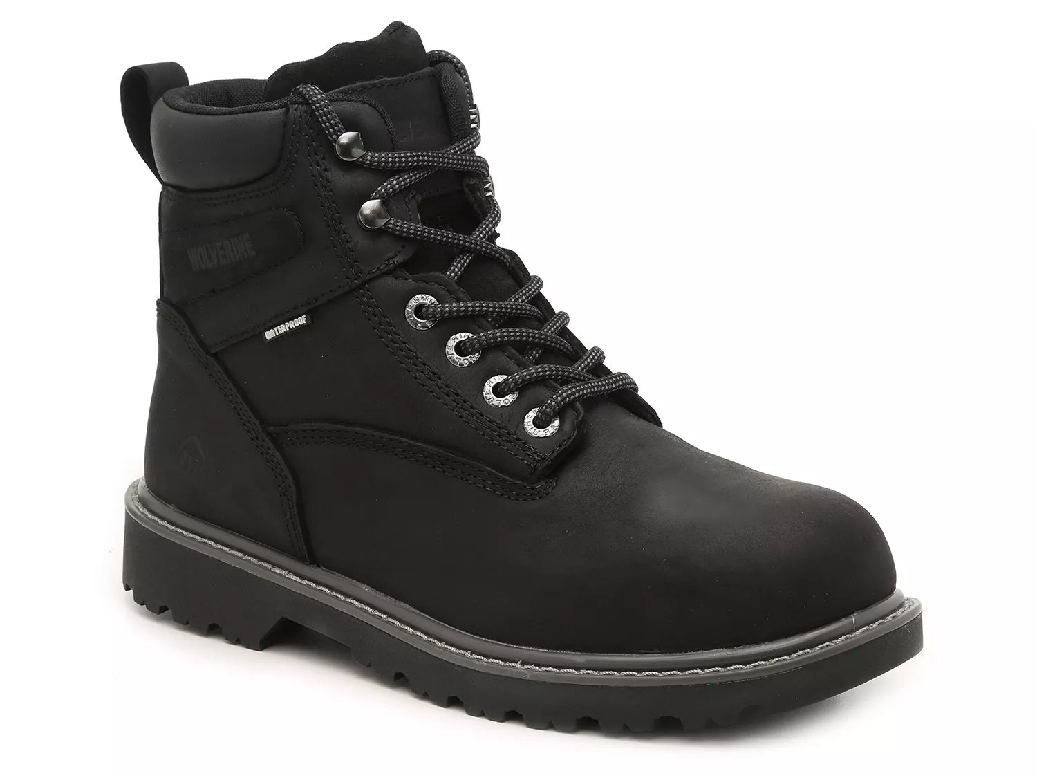 Wolverine black 2025 work boots