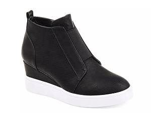 Black tennis shoe wedges hot sale