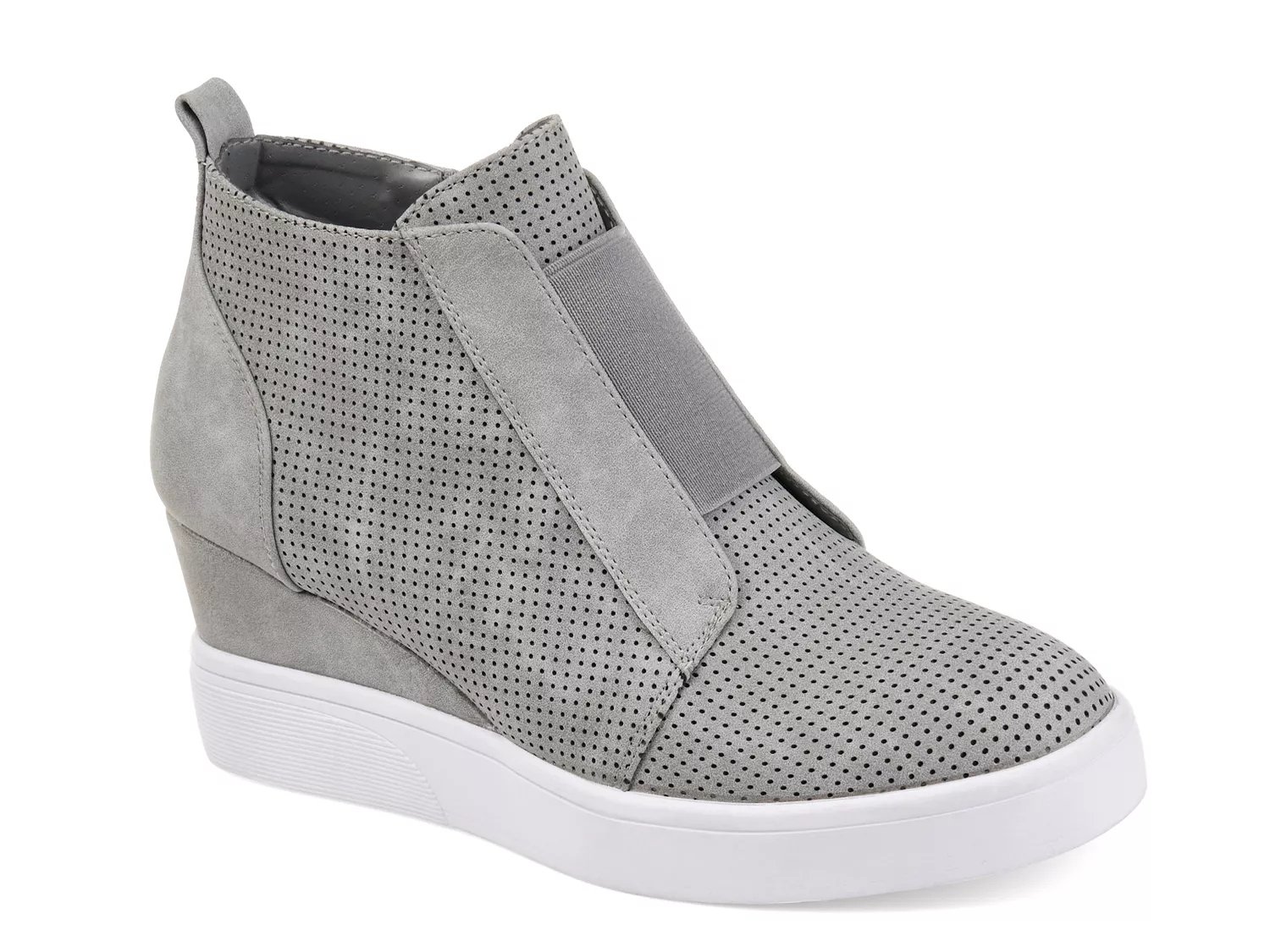 gray wedge sneakers