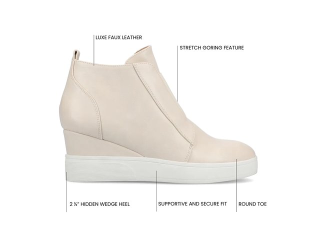 Journee Collection Clara Wedge Sneaker - Free Shipping | DSW