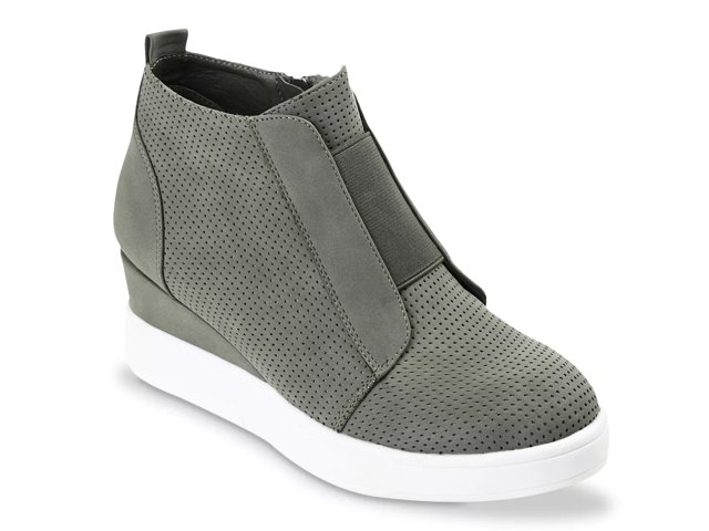 Gray wedge sneakers hotsell