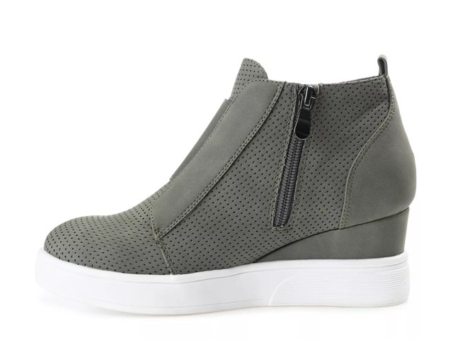 Journee Collection Clara Wedge Sneaker - Free Shipping | DSW