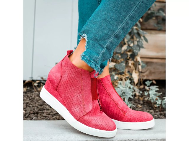 Journee Collection Clara Wedge Sneaker Free Shipping DSW