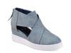 Blue clearance wedge sneakers