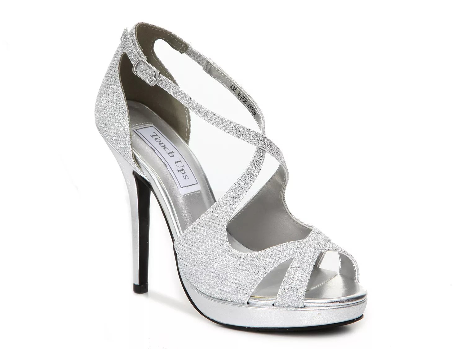 dsw silver heels