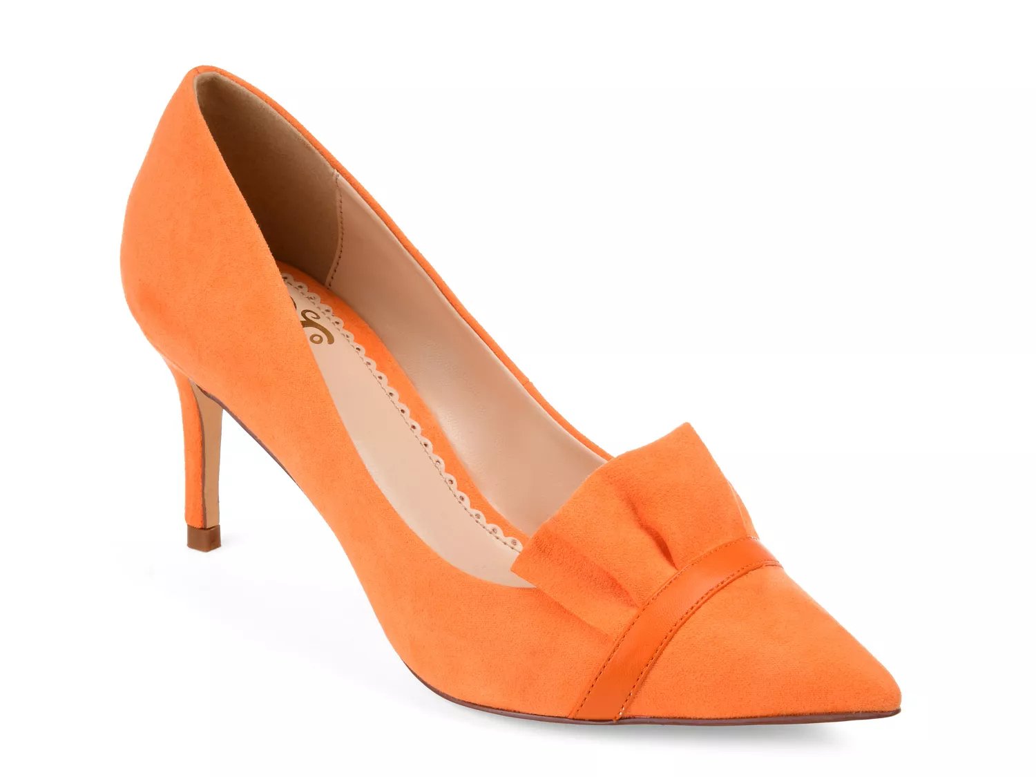 orange pumps size 11