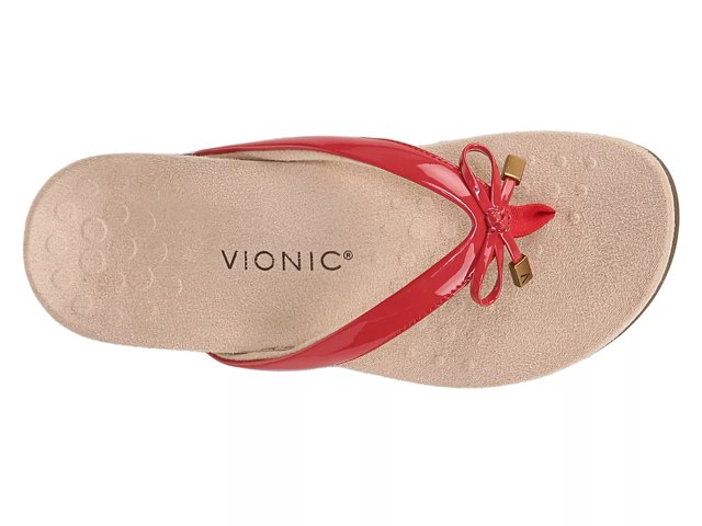 Vionic Bella II Gold Cork Toe-Post Sandal Flip Flop Women's Size 7 Wide