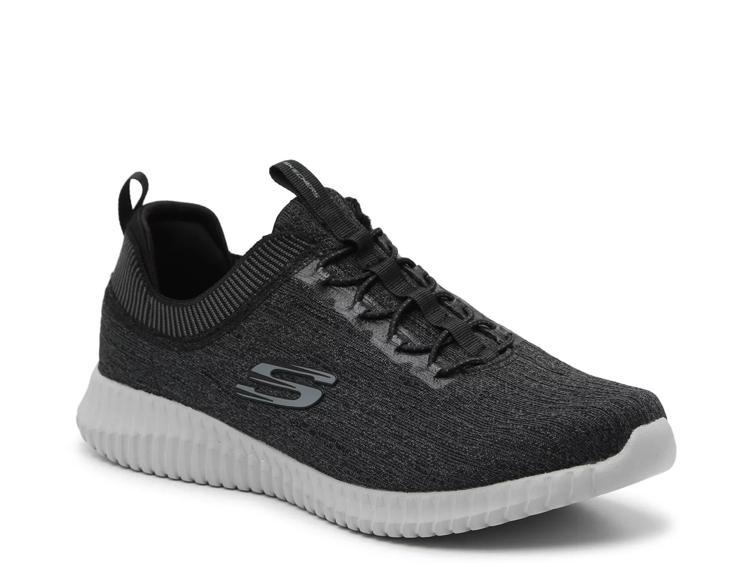 skechers black tennis shoes