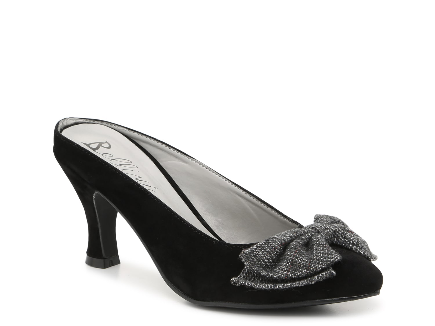 dsw black and white heels
