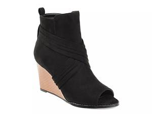 dsw black wedge boots