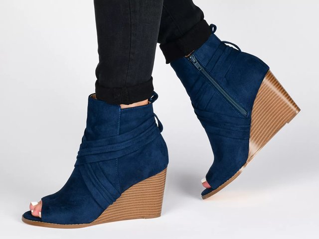 Journee Collection Sabeena Wedge Bootie Free Shipping DSW