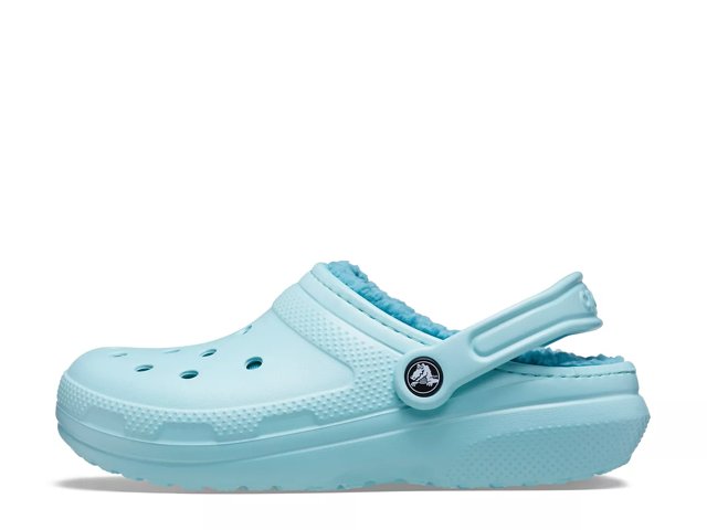 White fuzzy crocs size 8 top