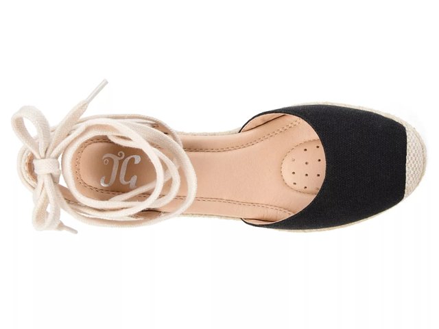 Journee Collection Monte Women s Espadrille Wedges Size 8.5 Black