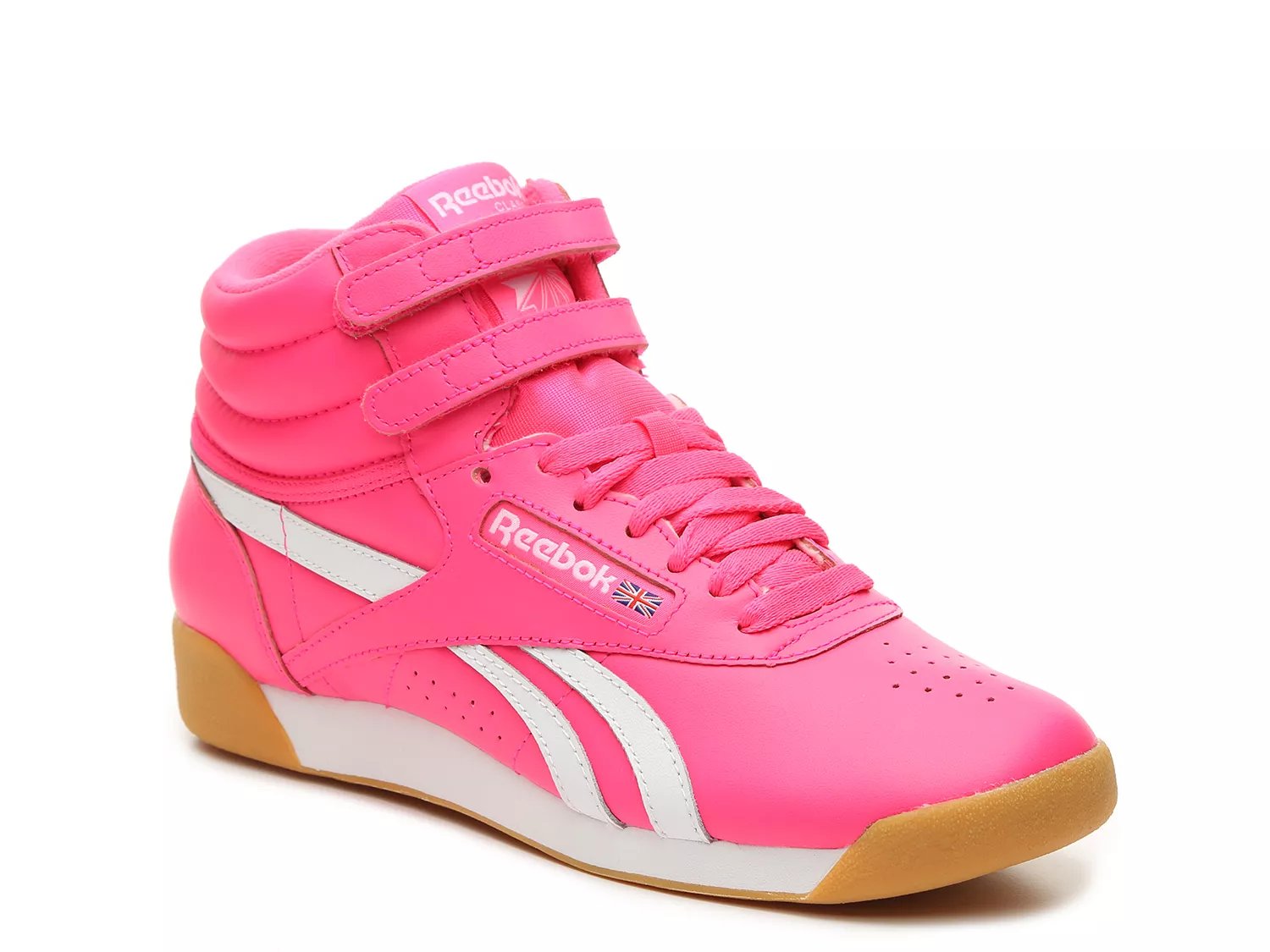 pink reebok high tops