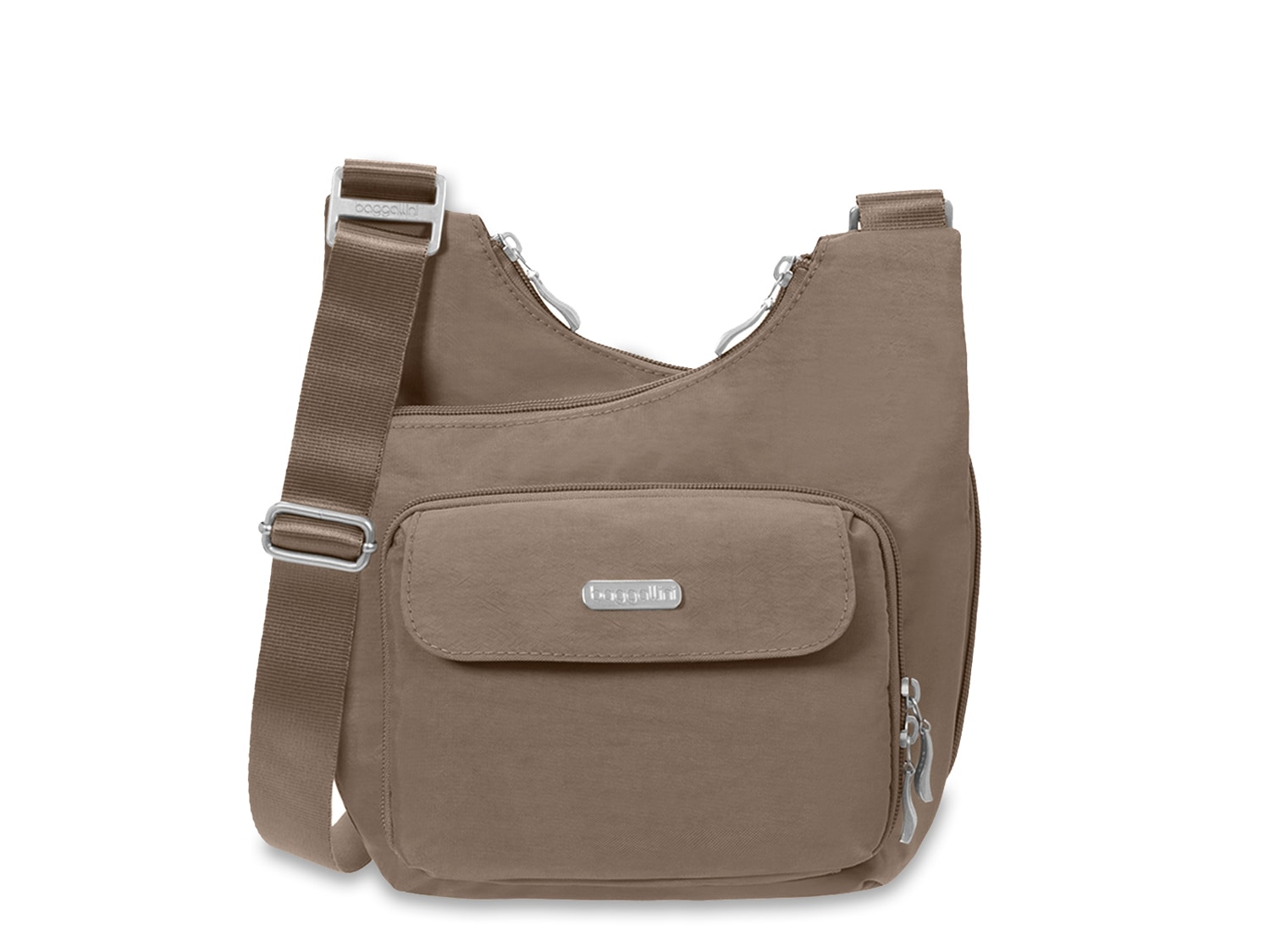 Large Crisscross Shoulder Bag - Taupe