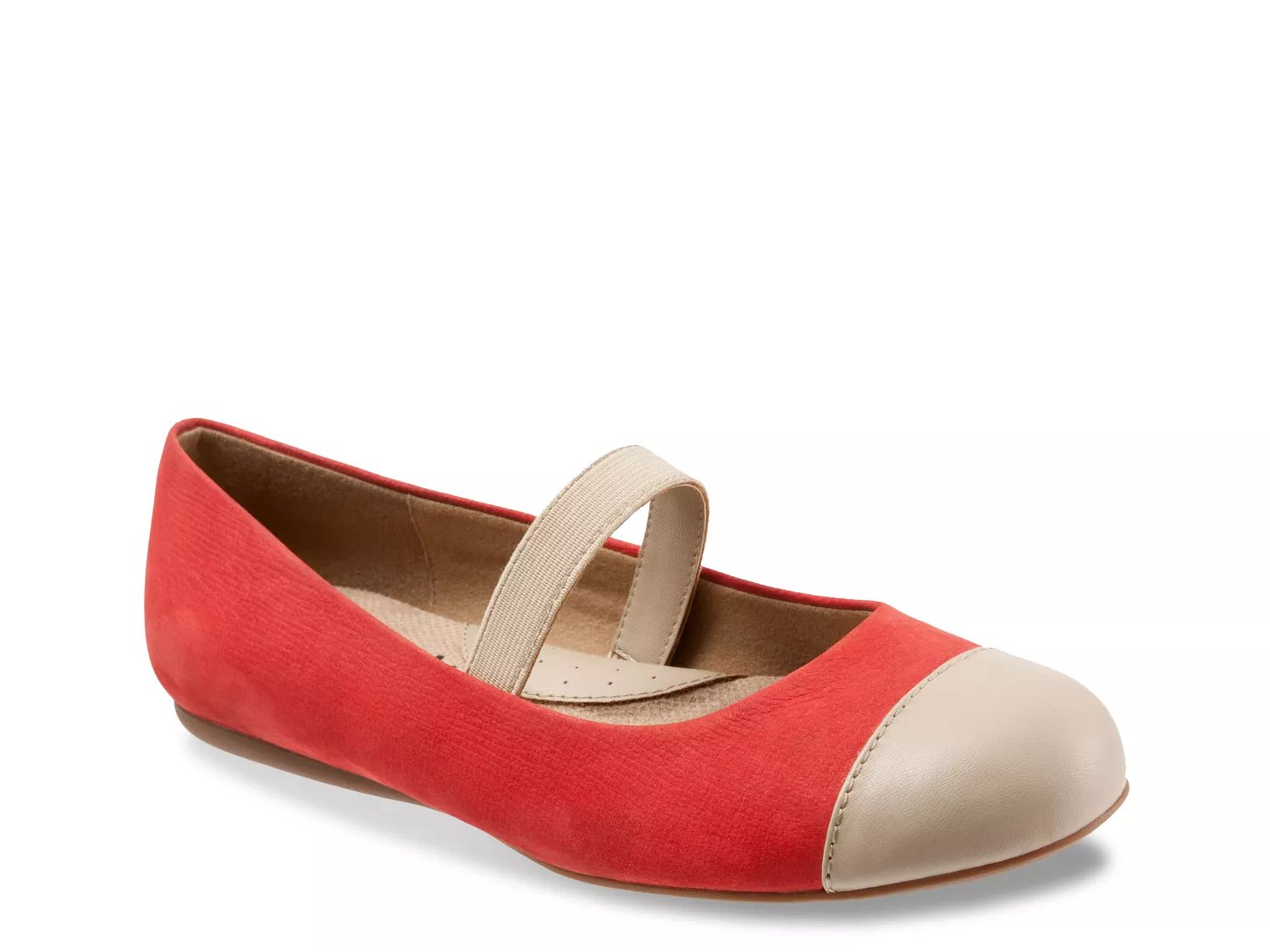 red mary jane flats