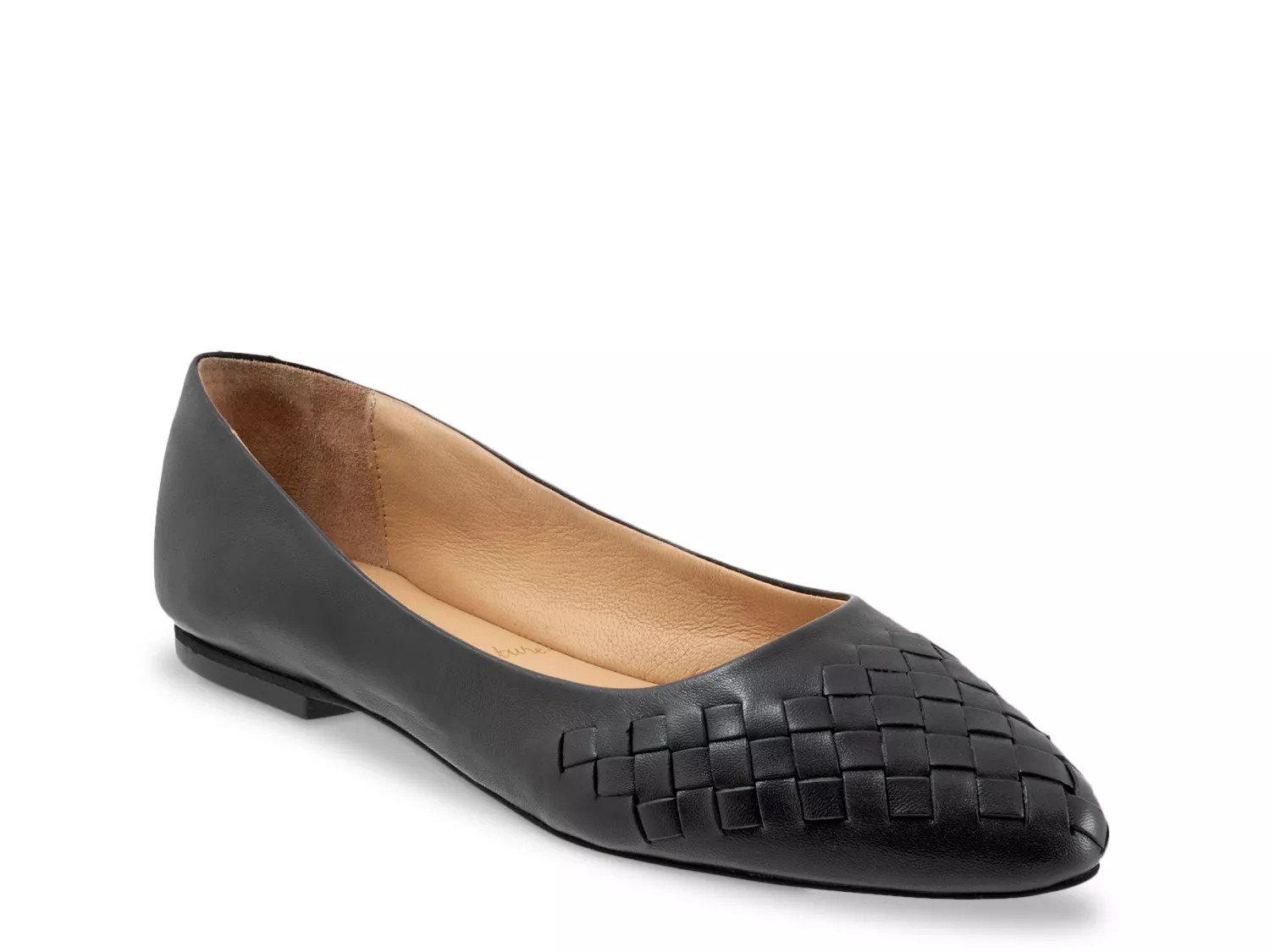 dsw black suede flats