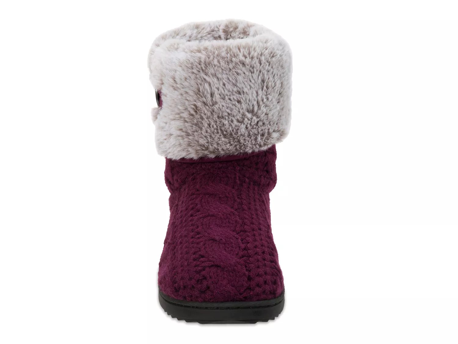 dearfoams cable knit bootie slippers