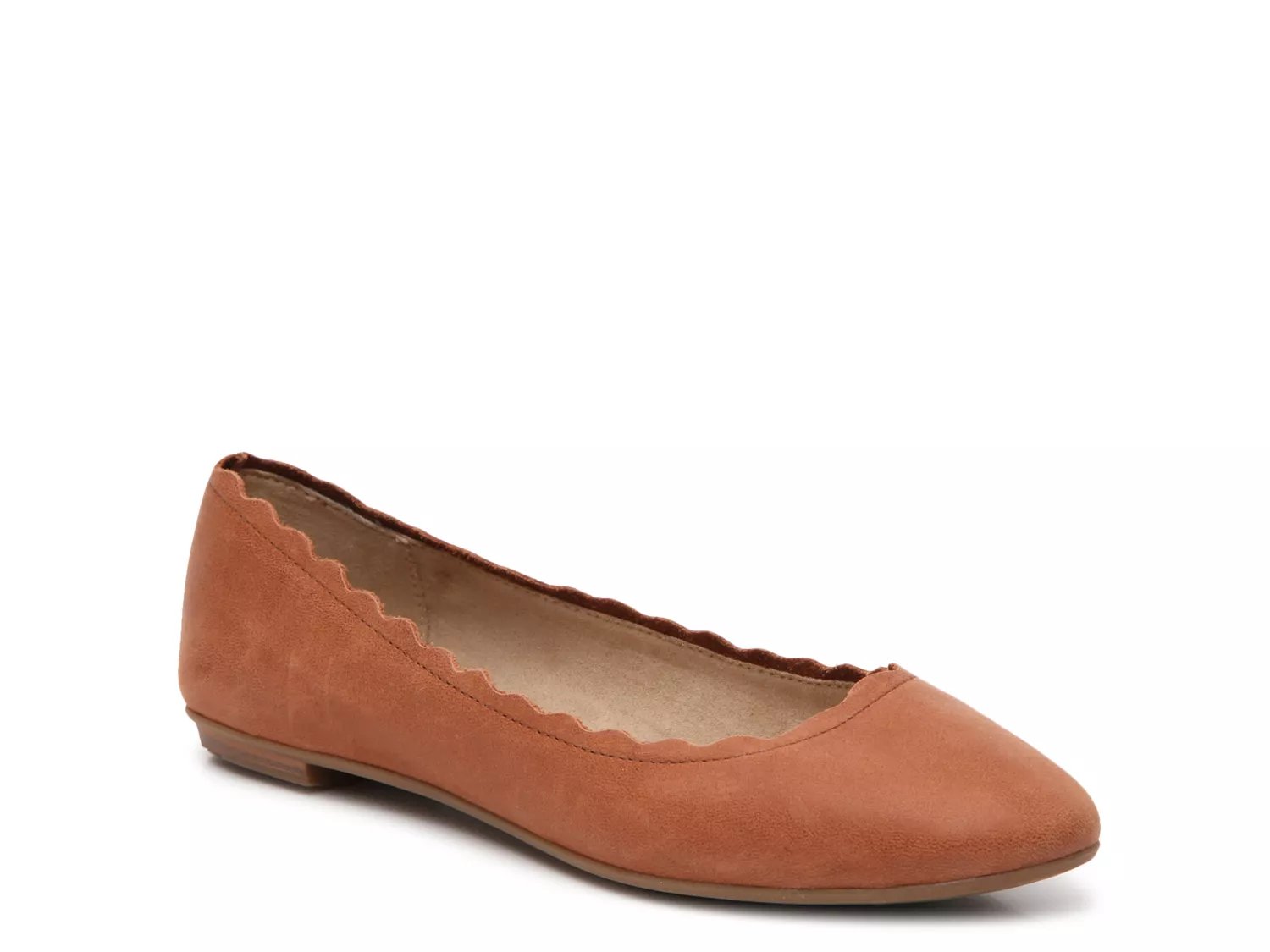 brown leather flat shoes