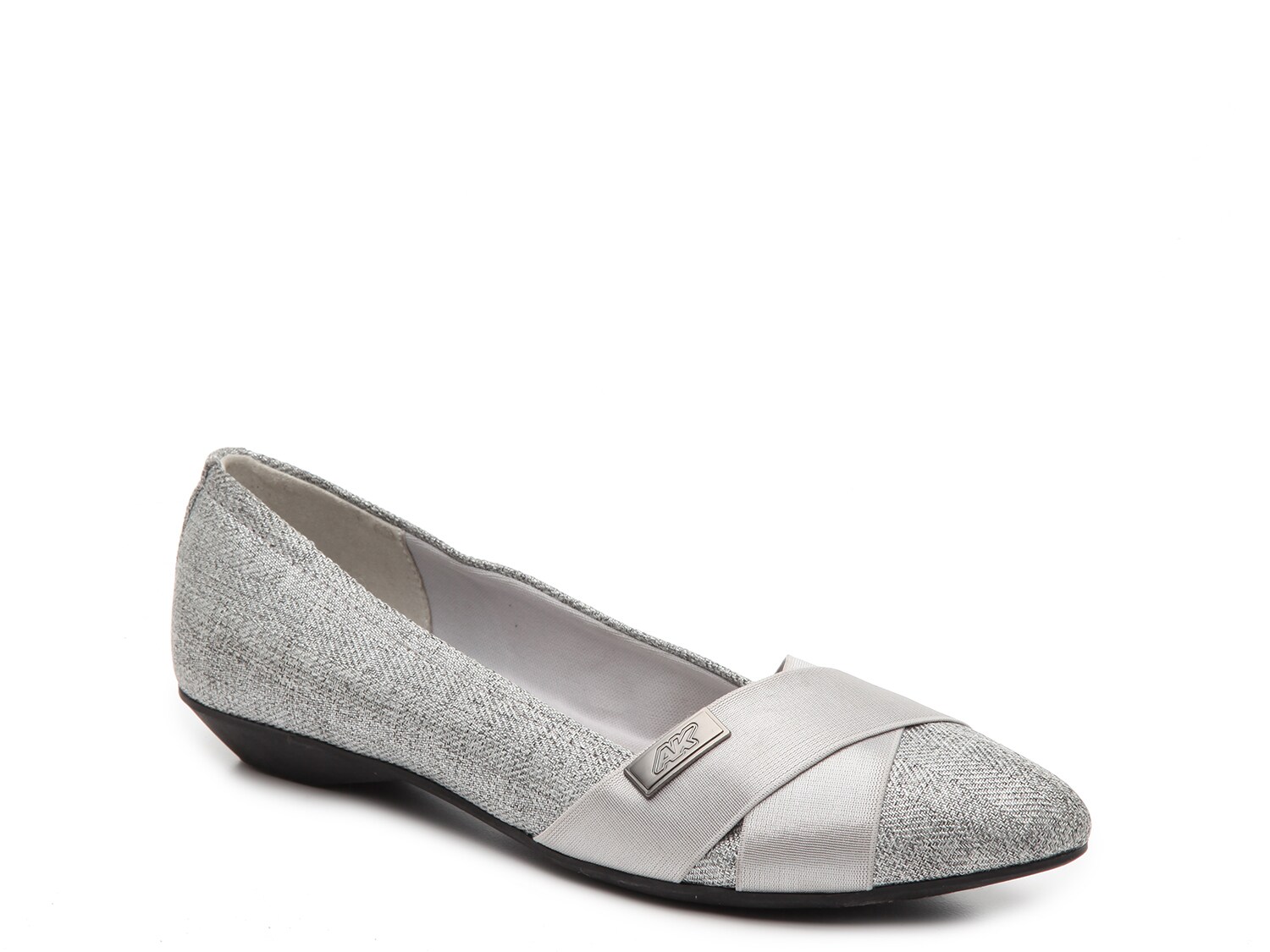 womens silver flat shoes