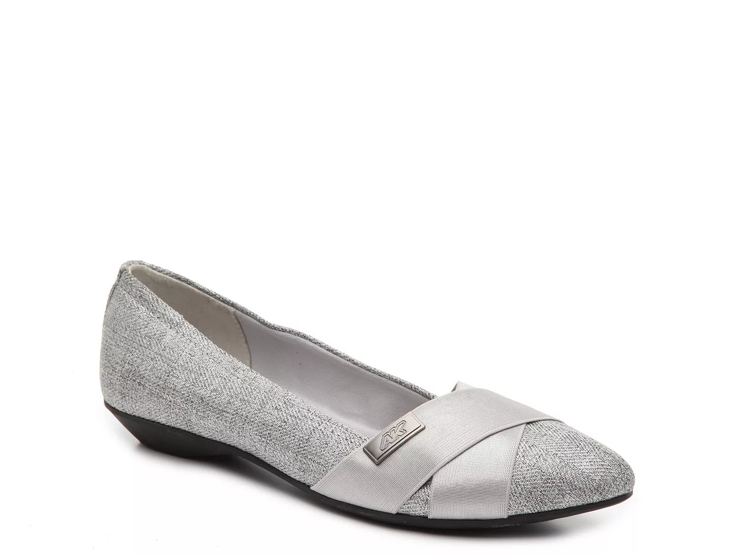 womens silver flats