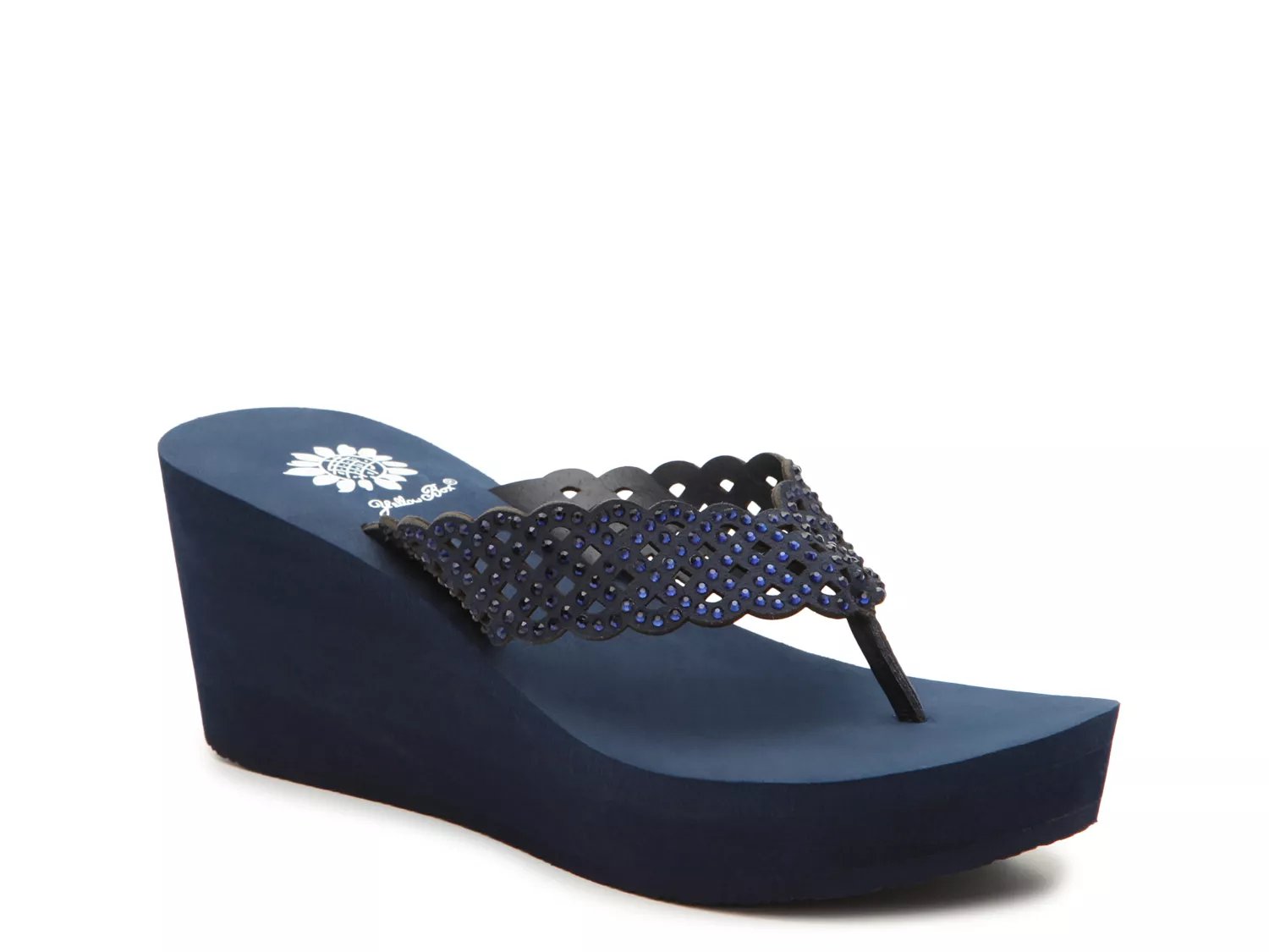 dsw yellow box flip flops