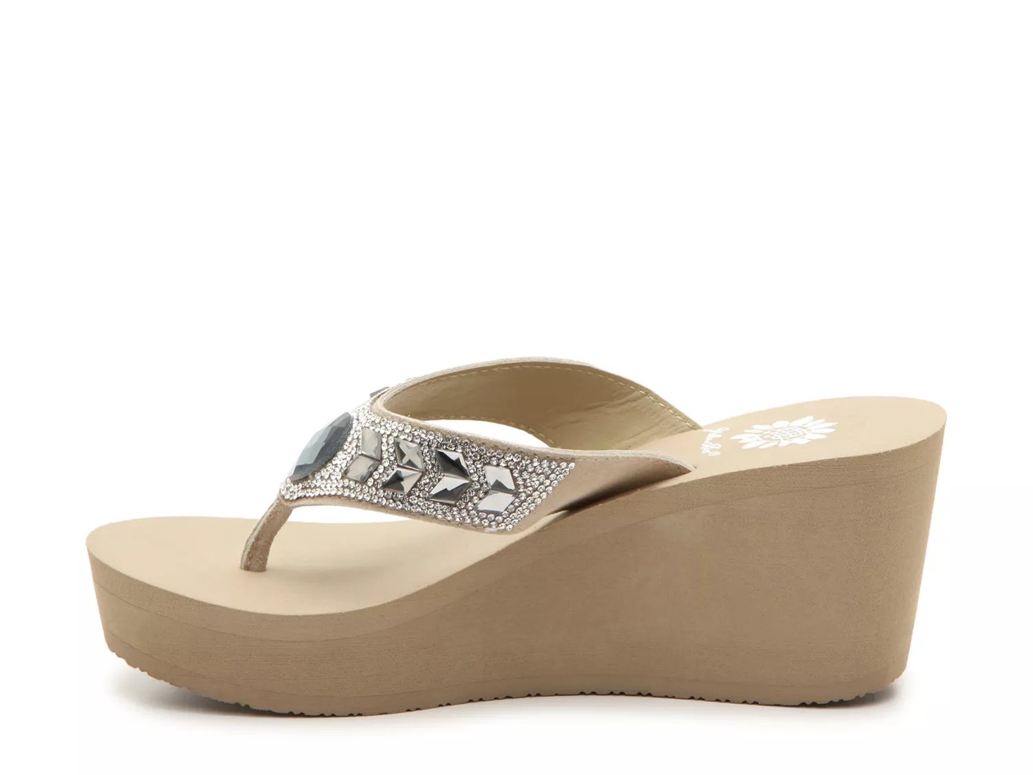 yellow box belmac wedge flip flop