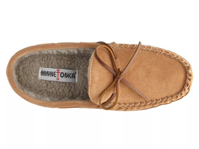 Minnetonka Casey Slipper (Cinnamon Suede) Men's Moccasin Shoes