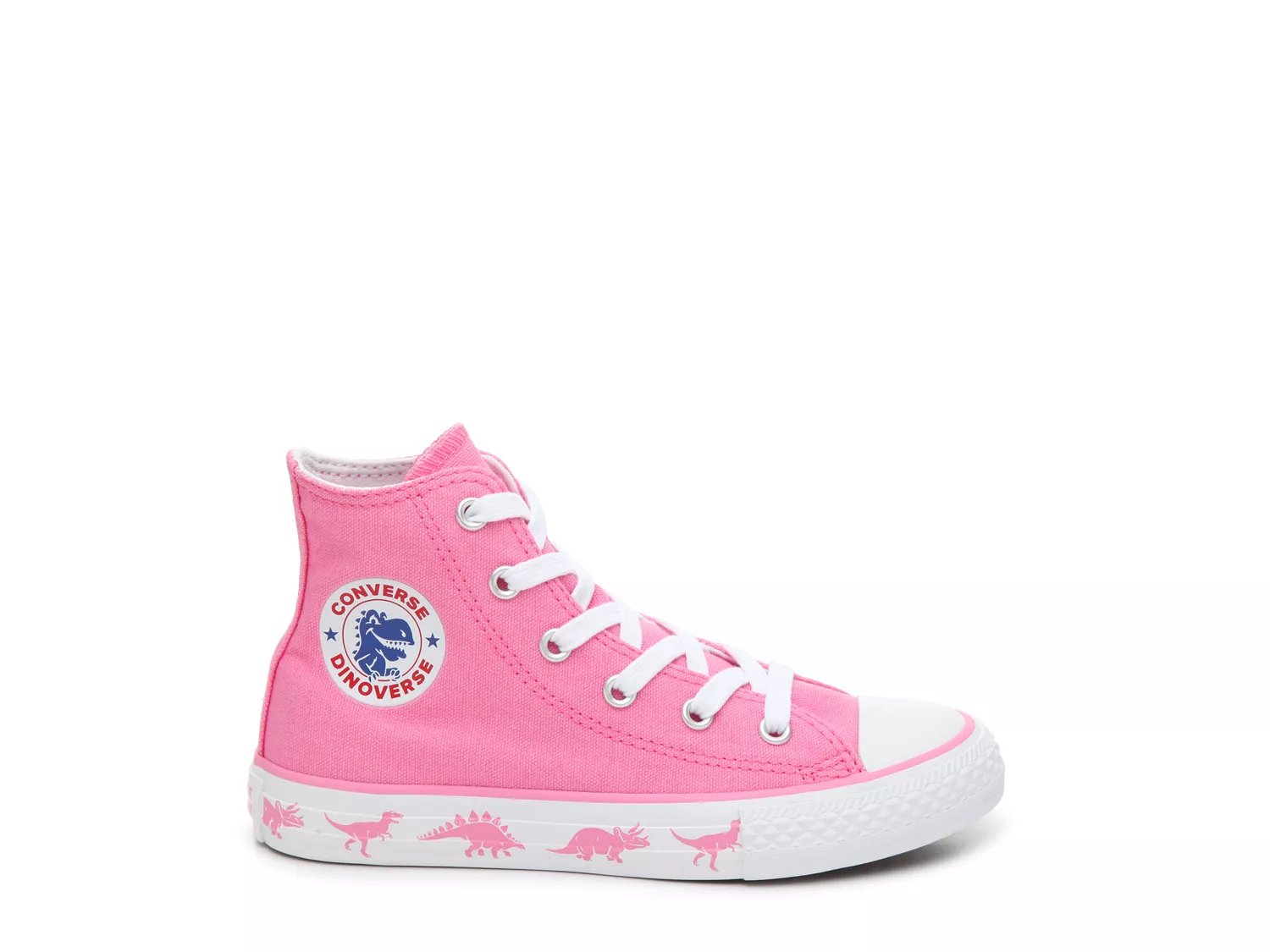 pink dinosaur converse