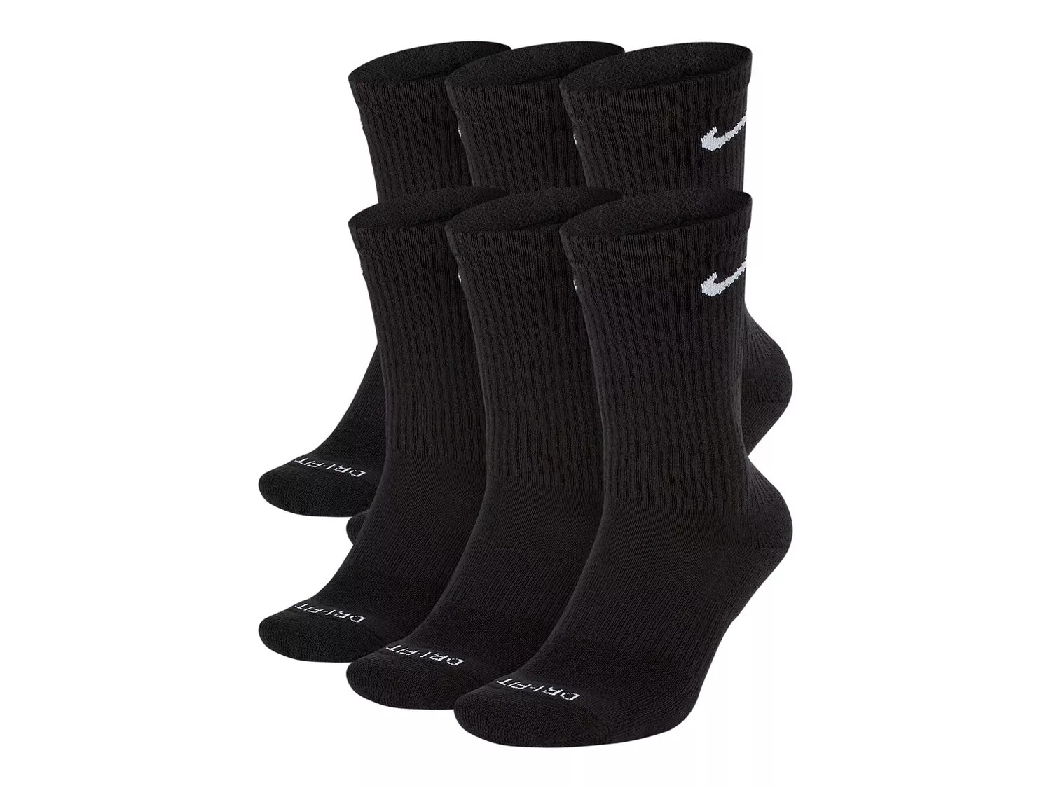  Cotton Cushioned Men's Crew Socks - 6 Pack 