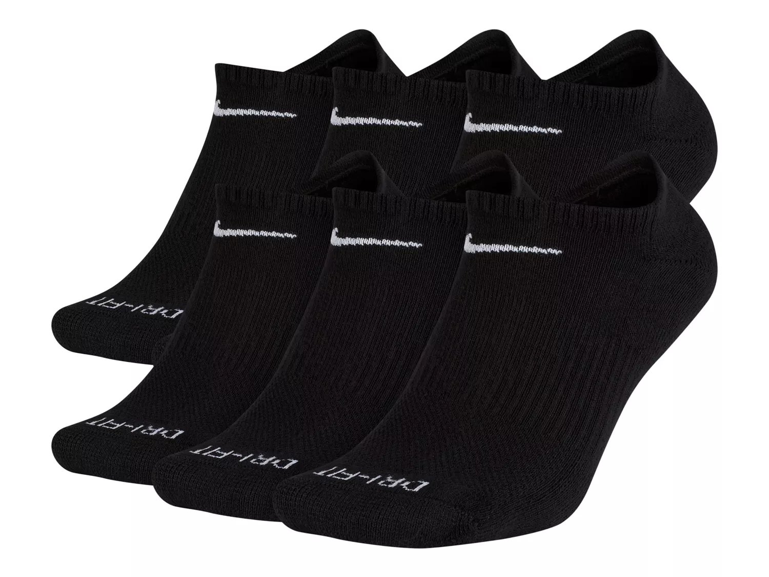 Everyday Plus Cushioned No Show Socks - 6 Pack