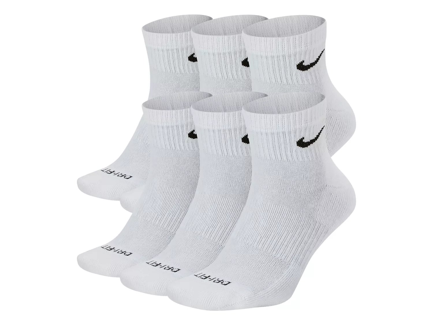 Nike Performance Cotton Cushioned Men s Ankle Socks 6 Pack