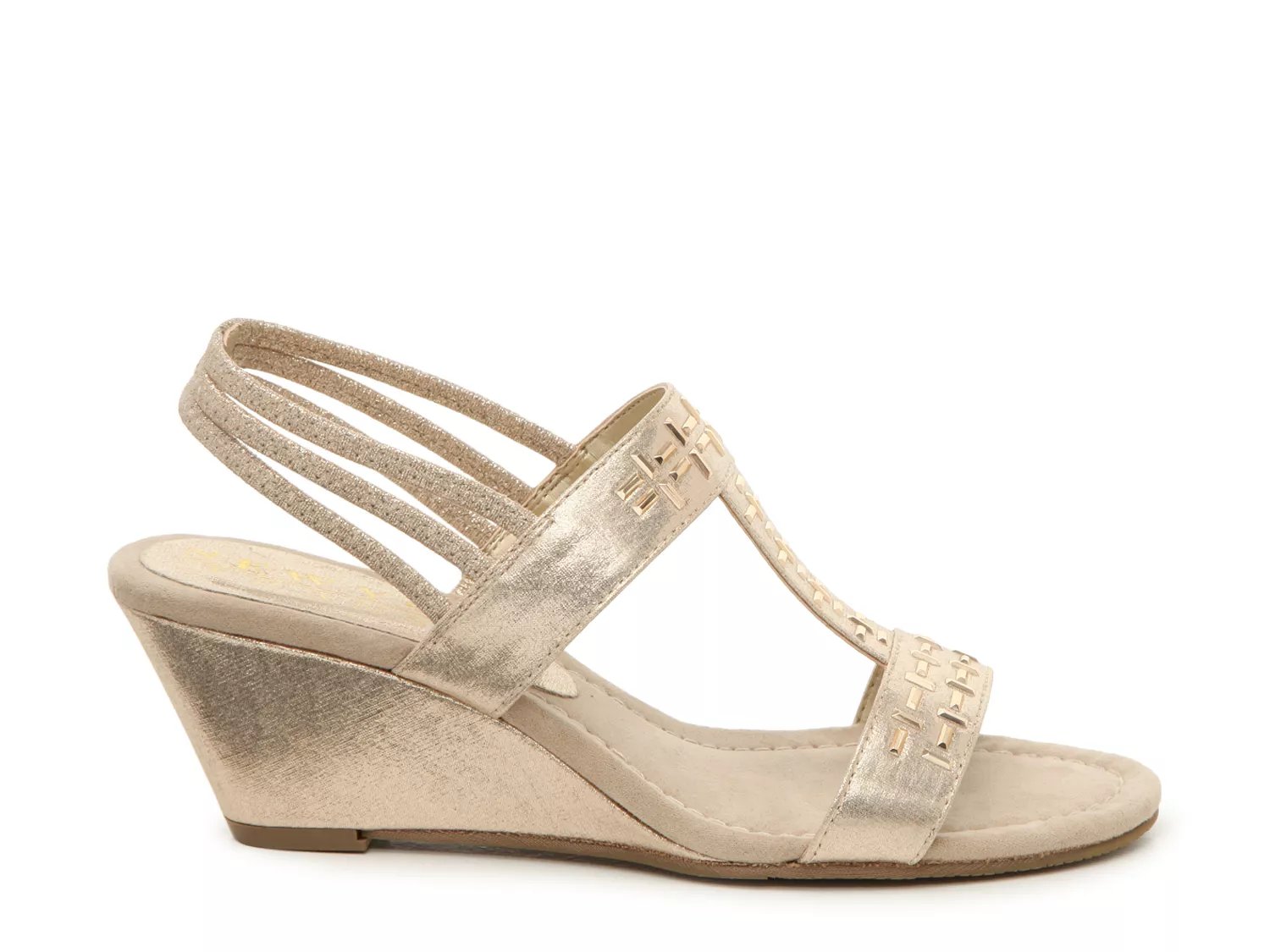 new york transit badges earned wedge sandal