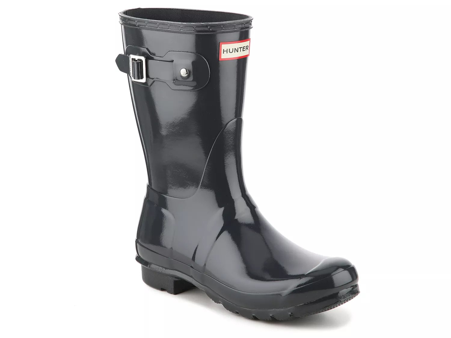 black hunter boots gloss