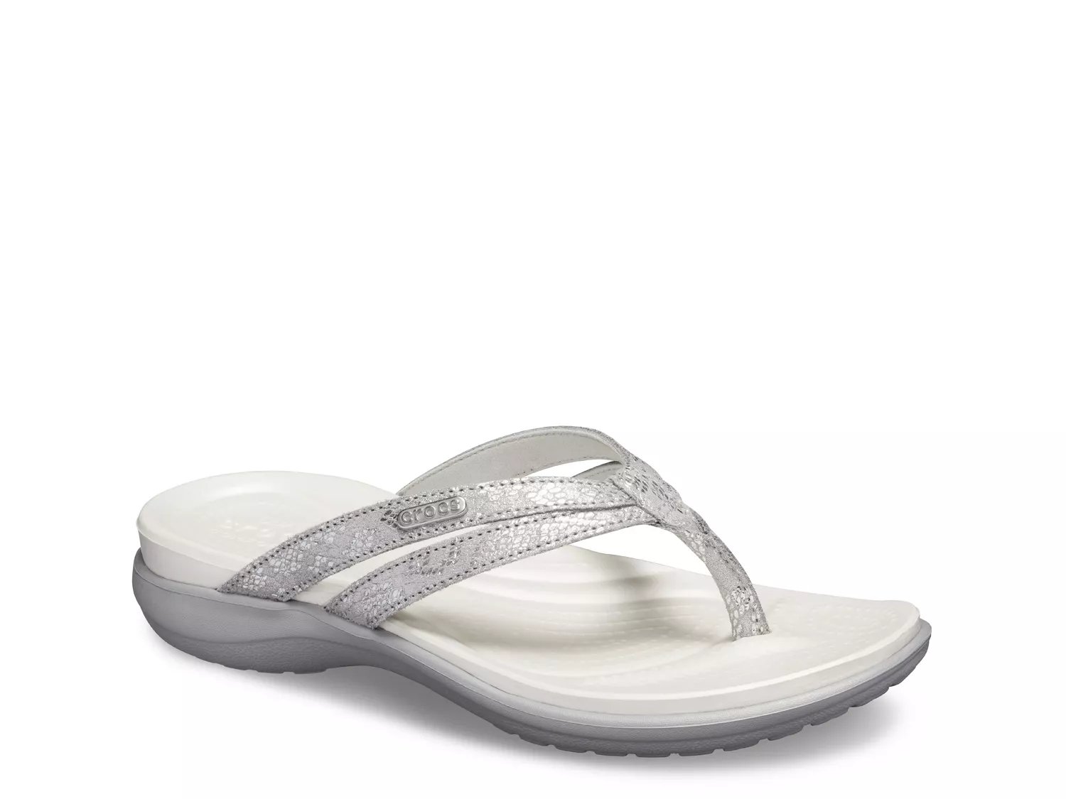 Women's crocs hotsell capri flip flops