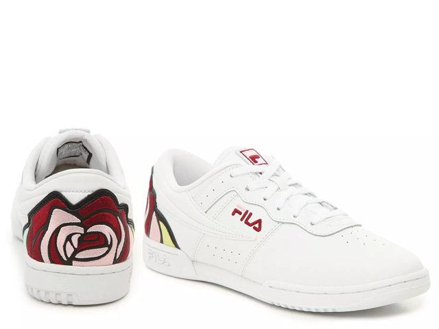 fila shoes with flowers