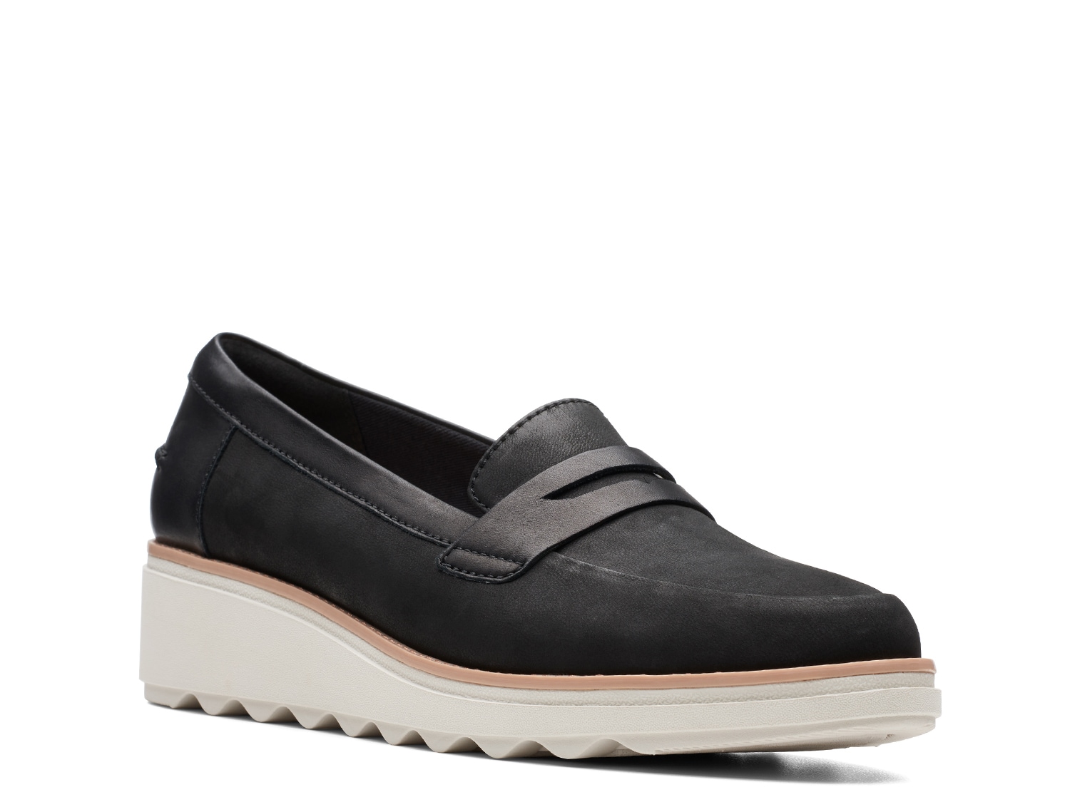 Clarks Sharon Ranch Wedge Penny Loafer 